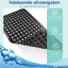 Afbeelding van HSXL - Antislipmat - 88x40CM - Incl. Netspons - Antislip Douchemat / Badmat Zwart met Zuignappen – Mat voor