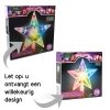 Afbeelding van Kerstboom Piek - Verlichte Piek - Ster RGB LED verlichting - 10 LEDs - 15 cm - RGB - Op Batterijen 2 x AA