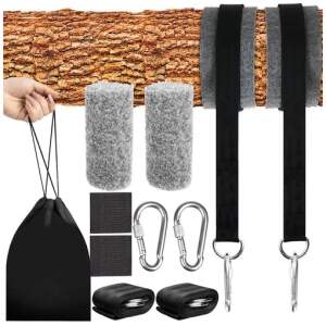 Afbeelding van Trizand® Bevestigingsset voor Hangmat of Schommel - Met vereiste Beschermband en Opbergtasje - 150cm -
