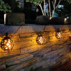 Afbeelding van Garden of Eden - Solar LED Tuinverlichting met vlameffect / Sfeerverlichting voor Buiten - Kabellengte 3.4