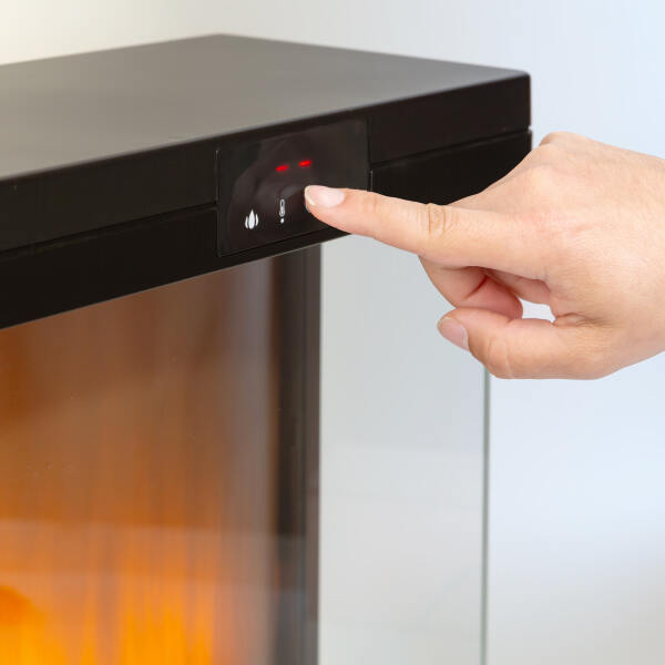 Afbeelding van Bewello - Elektrische haard - Met verwarming - Sfeerhaard - Electrische Kachel - Vrijstaand - Zwart - 180° -