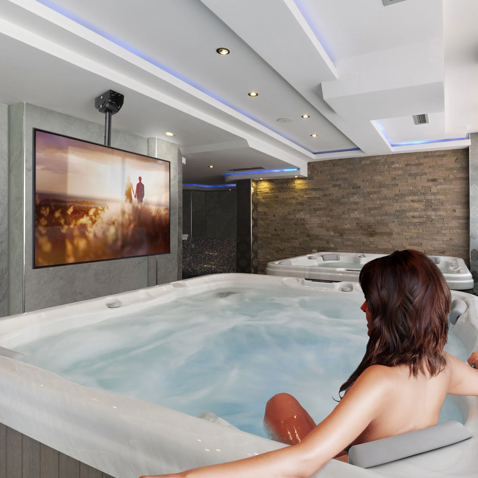 Afbeelding van TV Beugel voor Plafond of Schuine Wand - 360° - 32-55" - VESA 400 x 400 mm (max.) - Plafondbeugel TV -