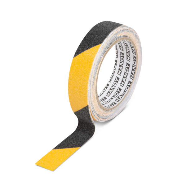 Afbeelding van Handy - Anti Slip Strip Waarschuwingstape Zelfklevend - 5M x 2,5 CM - Zwart/Geel Antislip tape voor Trap,