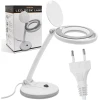 Afbeelding van Handy - Bureau Loeplamp op Standaard - Vergrootglas met verlichting - Op Netstroom - 100MM Glas - Loep Lamp -