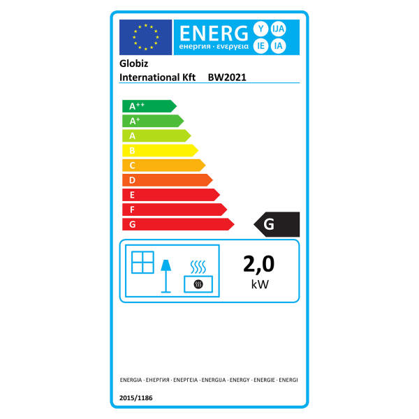 Afbeelding van Bewello - Elektrische haard - Met verwarming - Sfeerhaard - Electrische Kachel - Vrijstaand - Zwart - 180° -