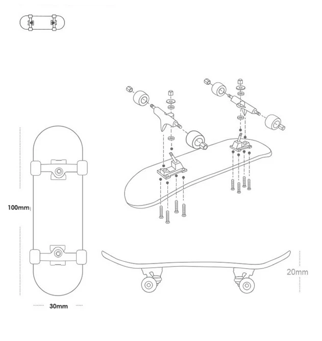 Afbeelding van SAFFboards 'ZION' - Fingerboard PRO met Griptape - Vinger Skateboard - Vingerboard - BPK - 3a34