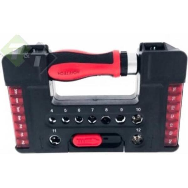 Afbeelding van Bitset / Dopset Met Schroevendraaier (101 Delig) - Hofftech - 3a78 de10 4fc6 be06 832e8babcf15 1