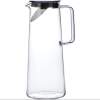 Afbeelding van Waterkaraf 1.4L - Waterkan met Deksel En Filter - Glas - Zwart - Glazen Karaf 1,4 Liter - Multifunctionele