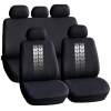 Afbeelding van Universele stoelhoezen auto - Zwart/Grijs Antraciet - Stoelhoes voor in de auto - Complete set -