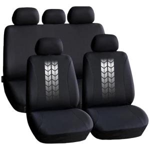 Afbeelding van Universele stoelhoezen auto - Zwart/Grijs Antraciet - Stoelhoes voor in de auto - Complete set -