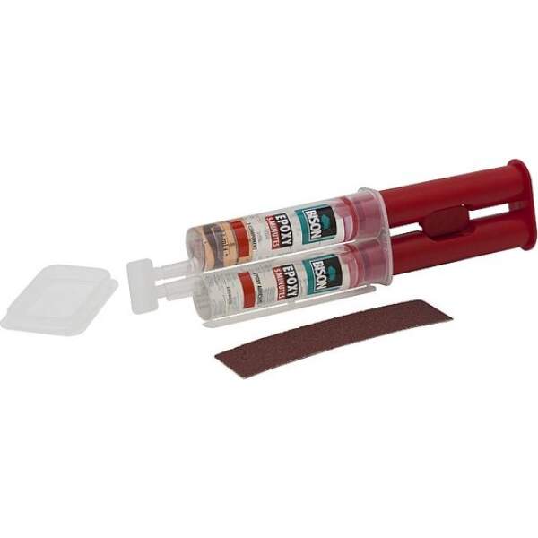 Afbeelding van Bison - Epoxy lijm voor Metaal, Steen, Beton, Polyester Reparatieset - Vloeibaar staal Transparant - 2