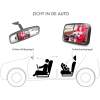 Afbeelding van Achterbank spiegel voor Baby & Kind - Auto Accessoires - Shatterproof - Zwarte A3 Verstelbare Monitor -