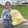 Afbeelding van Kussen Dinosaurus Knuffel - Dino Squish Plushie Kinderkussen - Kind Knuffelkussen Zachte Plush - 40cm - Geel