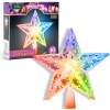 Afbeelding van Kerstboom Piek - Verlichte Piek - Ster RGB LED verlichting - 10 LEDs - 15 cm - RGB - Op Batterijen 2 x AA