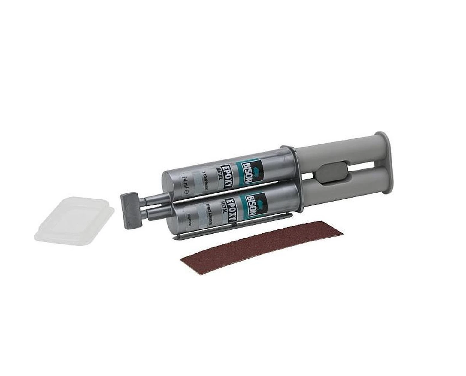 Afbeelding van Bison - Epoxy lijm voor Metaal, Steen, Beton, Polyester Reparatieset - Vloeibaar staal - 2 componenten -