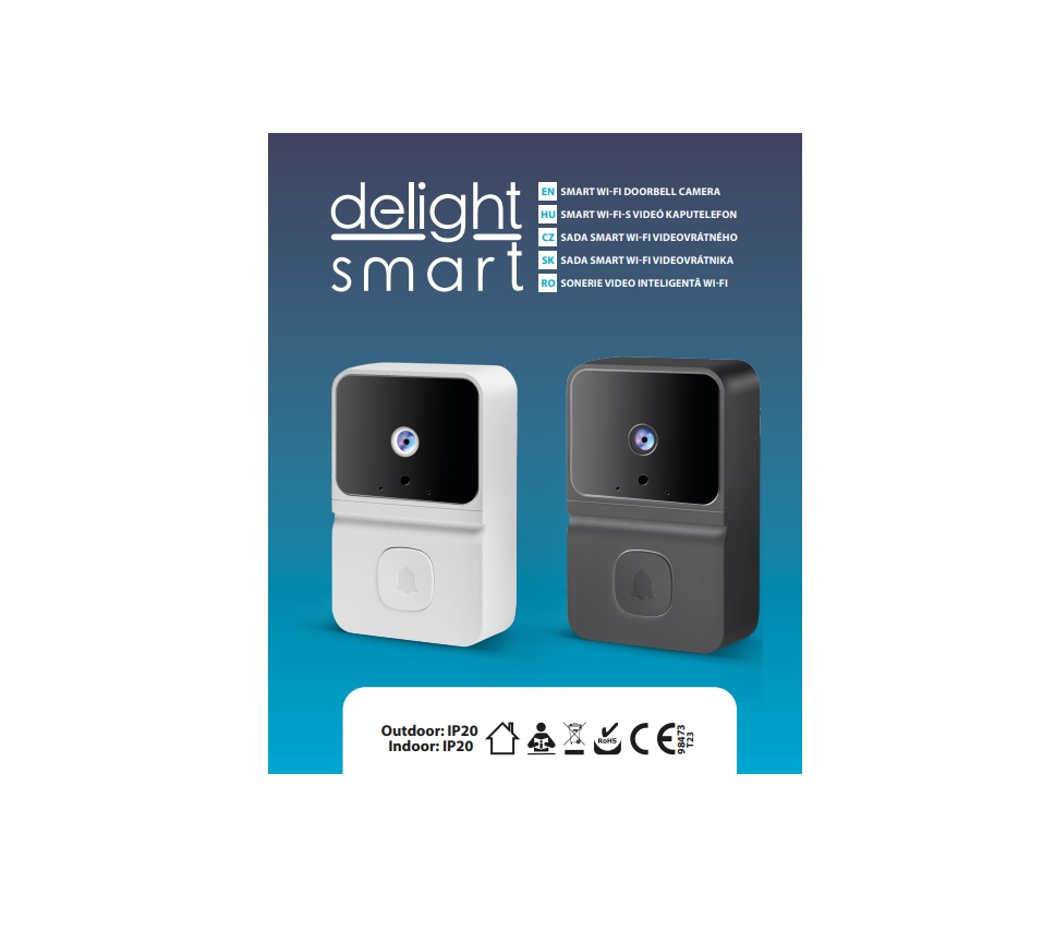 Afbeelding van Delight Video Deurbel met Camera En Wifi - Intercom – HD – Nachtzicht - Deurbellen met Camera - 55385WH