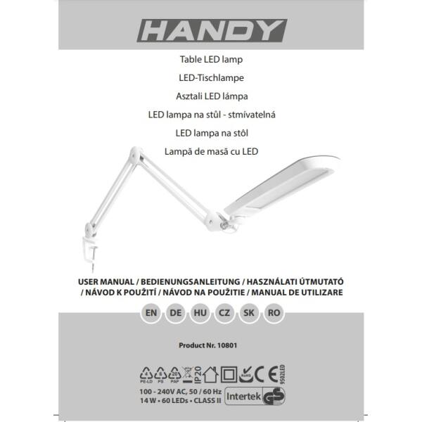 Afbeelding van Handy - Bureaulamp met Tafelklem - Bureau Verlichting - Op Netstroom - Grote Dimbare LED unit - Loeplamp -