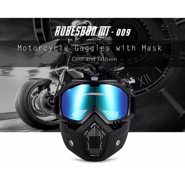 Afbeelding van Motor Masker - Ski Bril - Scooter - Helm - Snowboardbril - Airsoft Masker - Multifunctioneel - Zwart - 4555