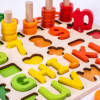 Afbeelding van Visjes Vangen Spel met Letter Puzzel en Telraam - Houten Educatief speelgoed - Vissen vangen Hout - Leren
