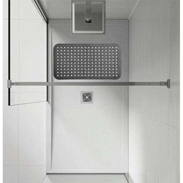 Afbeelding van HSXL - Antislipmat - 88x40CM - Incl. Netspons - Antislip Douchemat / Badmat Zwart met Zuignappen – Mat voor