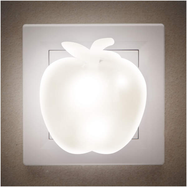 Afbeelding van Nachtlampje voor Kinderen - Kind Stopcontact Appel Lamp - Stopcontact Lampje Meisje of Jongen - Babykamer en