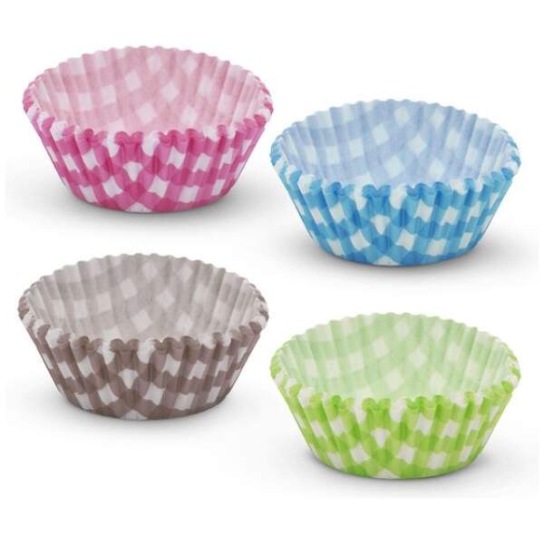 Afbeelding van Muffin Bakvormen / Muffinvorm Cupcake Papier Vormpjes - 100 Stuks - Gekleurd / Geblokt - 49f0 53c8 48ce ba94