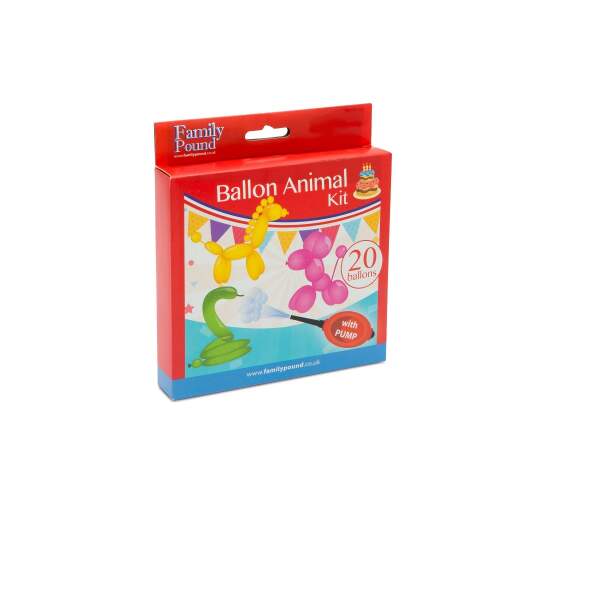 Afbeelding van Family Pound - Modelleer Ballonnen - Ballon Dieren maken - Met Pompje - 20 Stuks - Kinderfeestje - BPK - 4b44