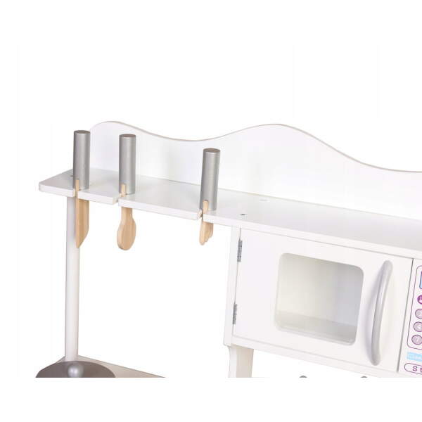 Afbeelding van Houten Keuken Speelgoed - Speelkeuken - Kinderkeuken - Speelkeukentje Inclusief Keukengerei - 85x30x60 cm -