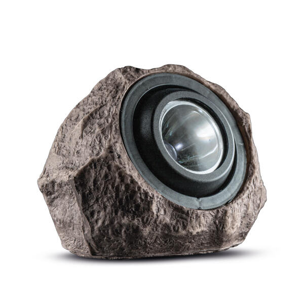 Afbeelding van Garden of Eden - Solar Steen Grondspot LED - XL - Tuinverlichting / Sfeerverlichting - 20 x 12 x 16 cm - Rots