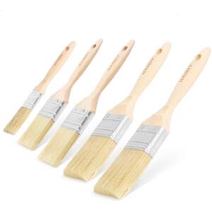 Afbeelding van Platte verfkwasten Hout - Kwasten Set van 5 - Voor beits, verf, lak - 5061 036e 40fa abeb 99ca32fd42c0