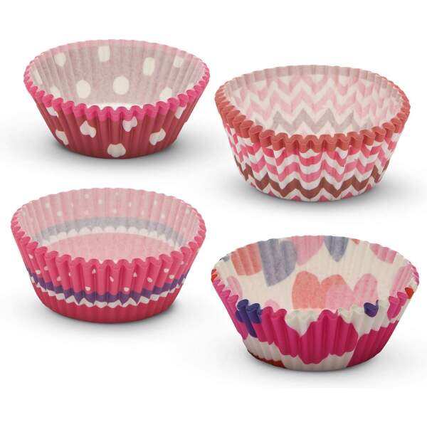 Afbeelding van Muffin Bakvormen / Muffinvorm Cupcake Papier Vormpjes - 100 Stuks - Roze / Hartjes - 5130 f01b 4b73 bbde