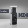 Afbeelding van DELIGHT - Inbouw Pop-Up Tafelblad Stekkerdoos met 3 Stopcontacten - Zilver - 5378 aa10 4a3a b7ff fb547a17ef8f