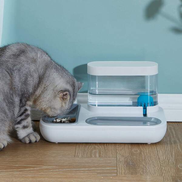 Afbeelding van Automatische Waterbak voor Kat of Hond - Zonder batterijen! - Voerbak en Drinkbak in 1 - 554a a088 4dd4 bc02
