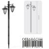 Afbeelding van Garden of Eden - Dubbele Landelijke Tuinlantaarn LED Solar op Prikspot - 137cm Hoog - Tuinverlichting /
