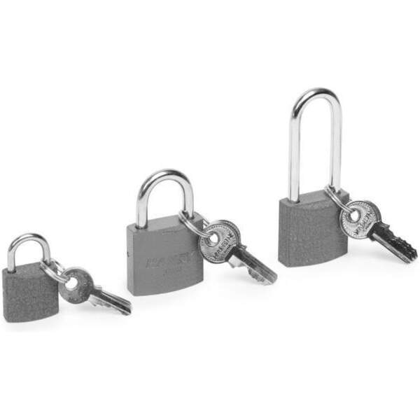 Afbeelding van Handy - Hangslot met Sleutel set van 3 - 20MM & 32MM & 32MM - Hangsloten - Gehard staal - incl. 3