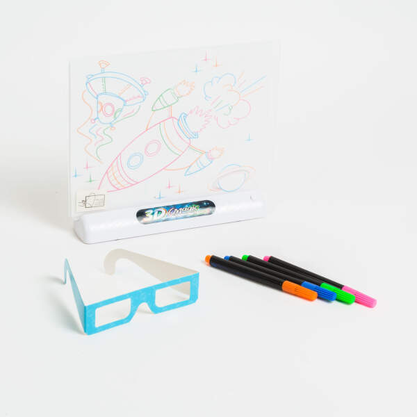 Afbeelding van Magic Drawing Board - 3D tekenbord blauw - Nachtlampje - Tekenen met licht - Magisch tekenbord - 5ada 9e51