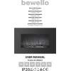 Afbeelding van Elektrische Verwarming Sfeerhaard - Open Haard met Afstandbediening - Gebogen - 950 tot 2000W - Tot 30m2 -