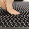 Afbeelding van 3D Mesh Deurmat Anti-Slip voor binnen - 90x60cm - Rubber/Stof - Zwart - Droogloopmat Antislip - 5c2a 0936