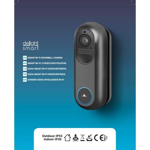 Afbeelding van Delight Video Deurbel met Camera En Wifi - Intercom – Full HD 1080p – 5 tot 8 maanden batterijduur! -