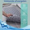 Afbeelding van HSXL - Antislipmat - 88x40CM - Incl. Netspons - Antislip Douchemat / Badmat Grijs met Zuignappen – Mat voor