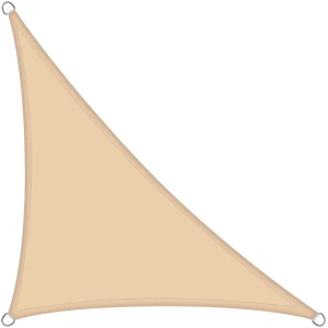 Afbeelding van Garden of Eden - Schaduwdoek Driehoek - 3x3x3m - Stevig Doek 160g/m² - Beige - UV bestendig - Zonnescherm