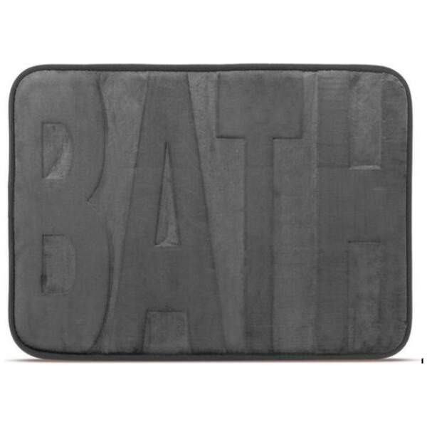 Afbeelding van Family Pound - Antislip Mat voor in Badkamer/Toilet/WC - Donker Grijs Antraciet - 60x40CM - Anti Slip