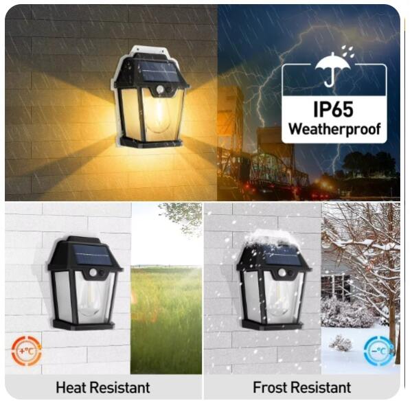 Afbeelding van Landelijke Hangende Tuin Lantaarn met LED Bol lamp Solar - Windlicht op Zonne-Energie - Wandlamp voor Buiten