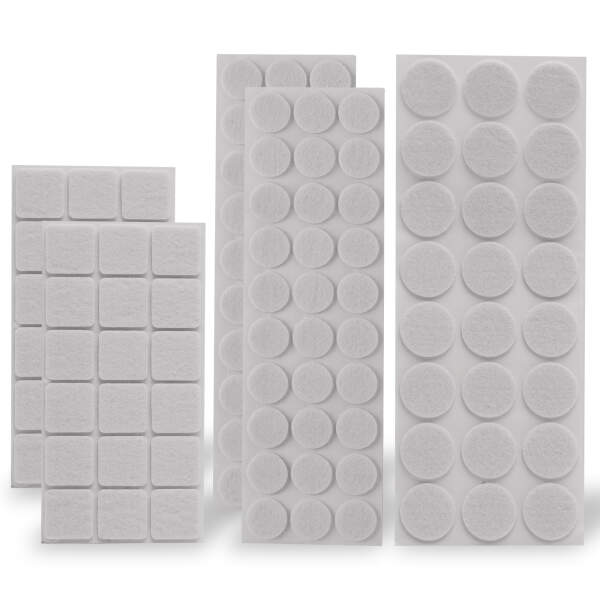Afbeelding van 120x Premium Viltjes Stoelpoten - Wit - Zelfklevend Anti Kras Meubelvilt voor Meubels - 120 stuks - Rond en