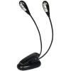 Afbeelding van Draadloze Leeslamp met clip - Boek Verlichting - Bureaulamp met LED Verlichting en Klem - Dubbel Leeslampje -