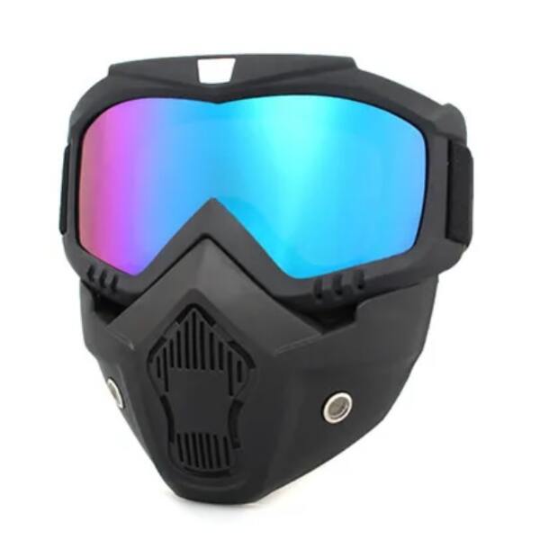 Afbeelding van Motor Masker met Bril - Skibril - Scooter - Snowboardbril - Airsoft Masker - Multifunctioneel Ski Bril -