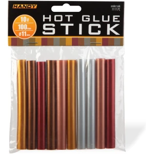 Afbeelding van Handy - Lijmpistool Vullingen Metaal Kleuren - Lijmpatronen 11MM Rond - 100MM Lang - Lijm Patronen voor