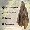 Afbeelding van Regenponcho / Fietsponcho Herbruikbaar voor Volwassenen ( Dames en Heren ) - 200x110cm - 100% Ripstop