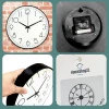 Afbeelding van HSXL - Kleine 30cm Design Wandklok met Stil Quartz Uurwerk - Zwart / Wit - HSM001 - Analoog - Klok Modern -