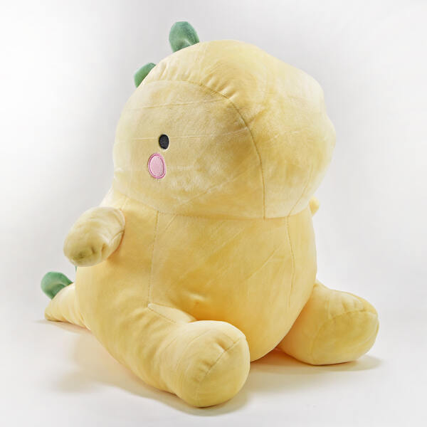 Afbeelding van Kussen Dinosaurus Knuffel - Dino Squish Plushie Kinderkussen - Kind Knuffelkussen Zachte Plush - 40cm - Geel